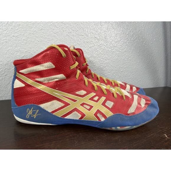 Asics Men’s JB Elite J3A1Y Red White Blue Gold USA Pride Wrestling Shoes Size 12 main image 7